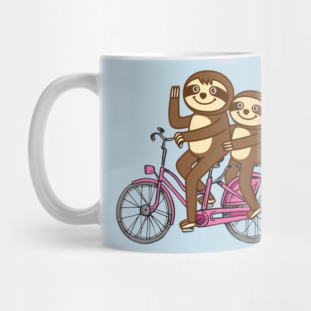 Sloths and bicycle by Plushism